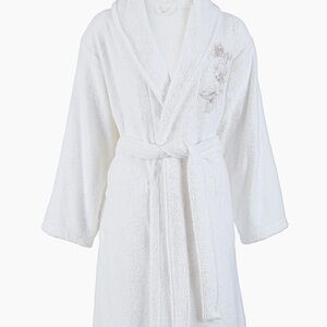 🆕Anne de Solene White Embroidered Robe nwt